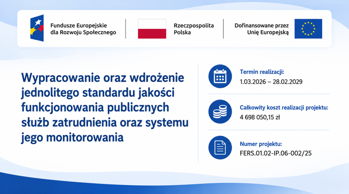 Wypracowanie oraz wdrożenie jednolitego standardu jakości funkcjonowania publicznych służb zatrudnienia oraz systemu jego monitorowania